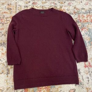 Talbots Deep Red Cashmere Sweater